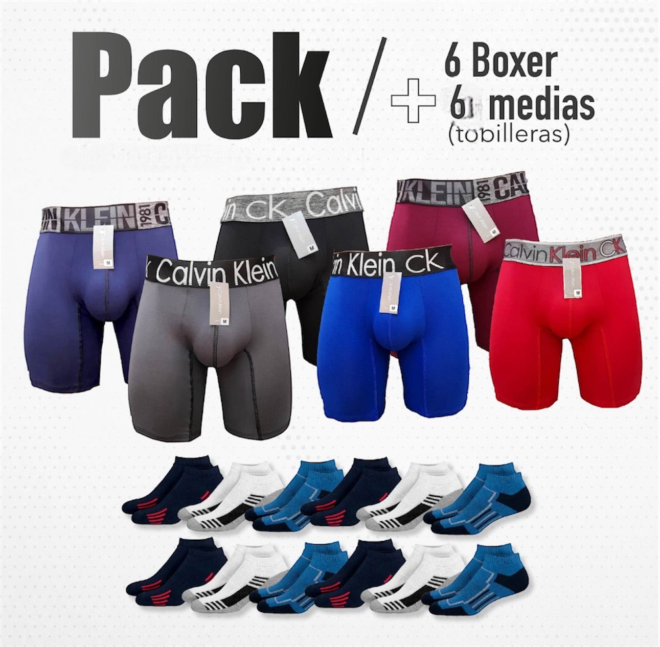 [COMPRA 3 LLEVA 6] Kit Exclusivo Masculino Bóxers + Pares de Medias | Elegancia y Confort