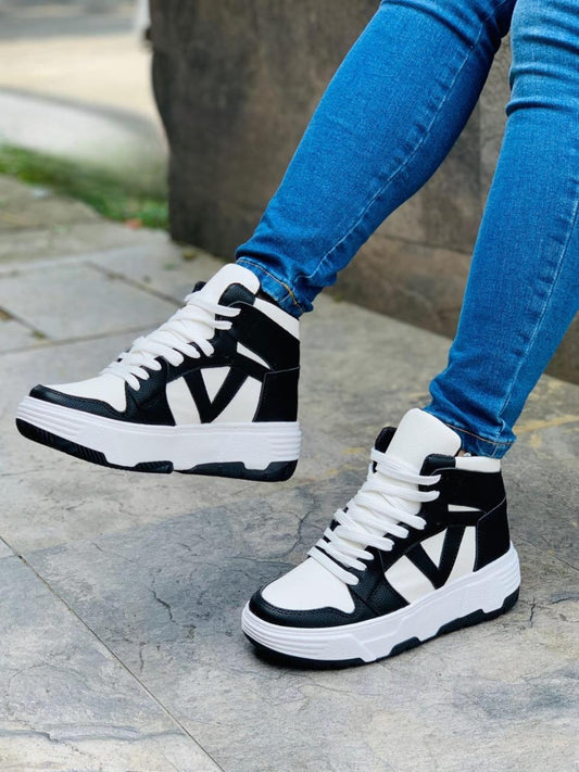 Tenis de mujer Malibu Blanco Negro