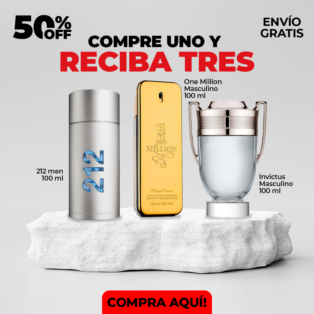 [COMPRE 1 OBTÉN 3]Perfumes 212, OneMillion, Invictus