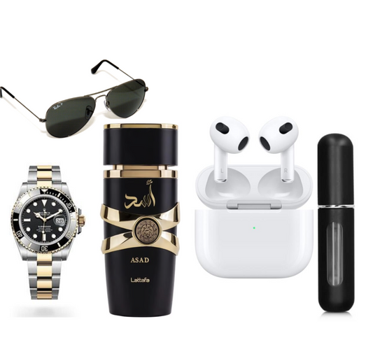 Kit(asad+airpods+gafas+rolex+perfumero)